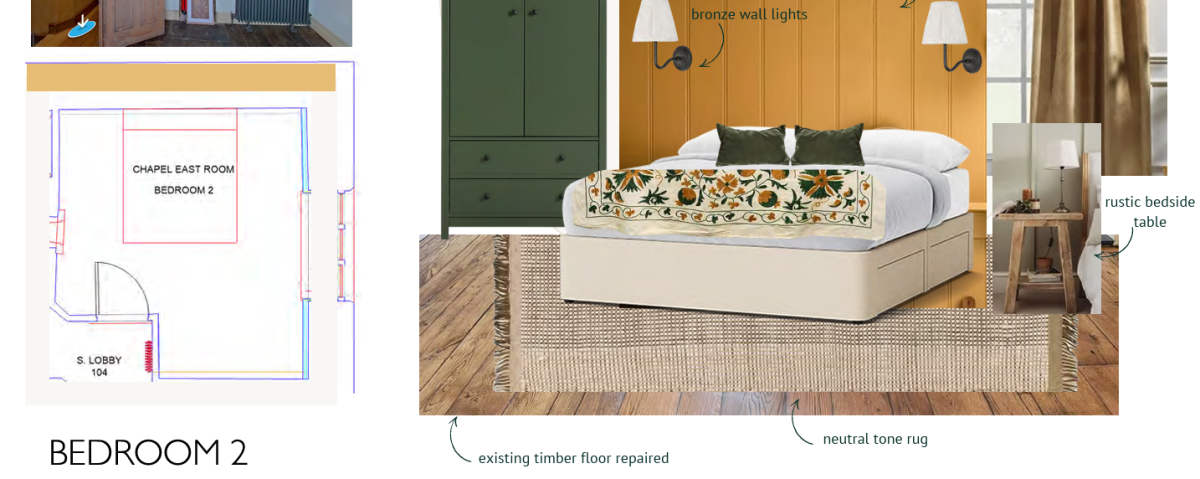 Gemma Wright Moodboard for Bedroom 2