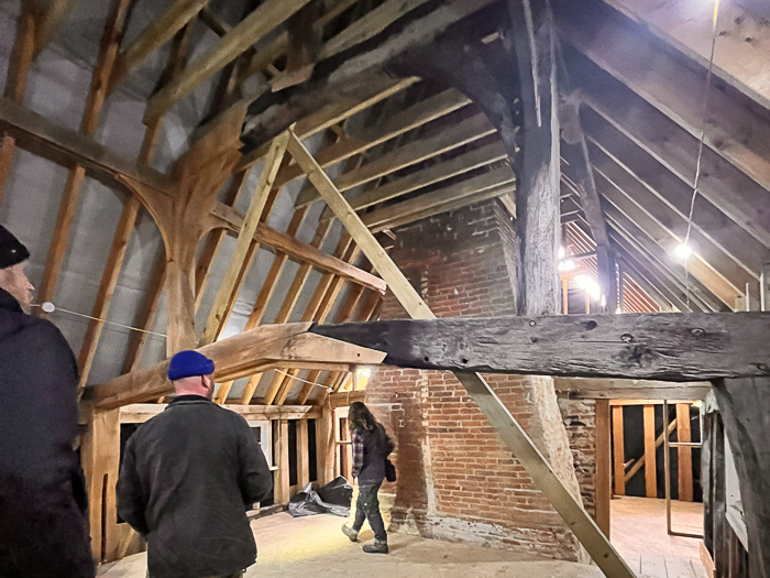 Looking around a timber framed building